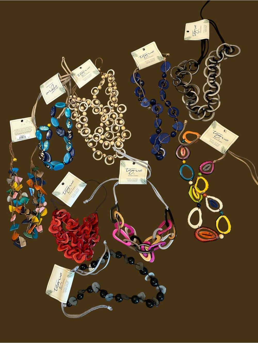 Tagua Nut Fair Trade Necklaces Sustainable Handmade Assorted Styles -- NWT